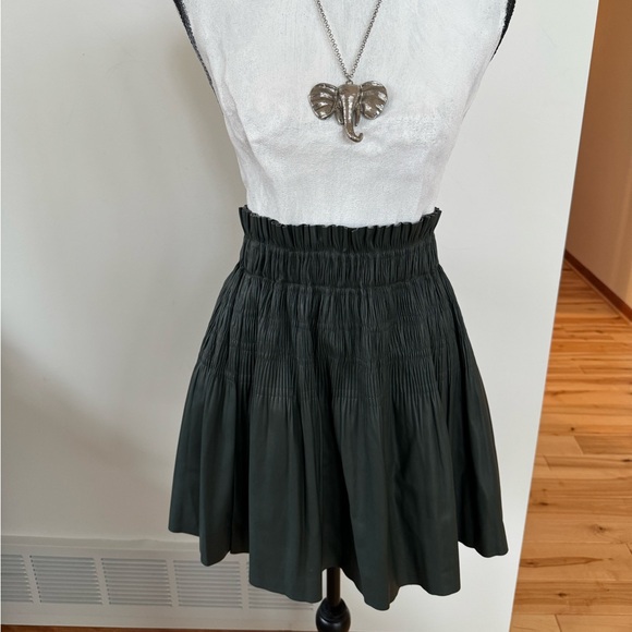 NWT 7 for mankind green skirt pleated - Picture 3 of 11